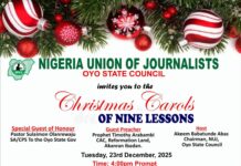 Oyo NUJ Sets Stage for 2025 Carols and Nine Lessons